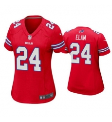 Women Buffalo Bills 24 Kaiir Elam Red Stitched Football Jerse Women Buffalo Bills 24 Kaiir Elam Red Stitched Football Jerse