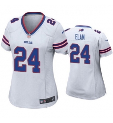 Women Buffalo Bills 24 Kaiir Elam White Stitched Football Jerse Women Buffalo Bills 24 Kaiir Elam White Stitched Football Jerse