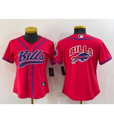 Women Buffalo Bills Red Team Big Logo With Patch Cool Base Stitched Baseball Jersey Women Buffalo Bills Red Team Big Logo With Patch Cool Base Stitched Baseball Jersey