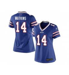 Women Nike Buffalo Bills #14 Sammy Watkins Blue NFL Jerseys Women Nike Buffalo Bills #14 Sammy Watkins Blue NFL Jerseys