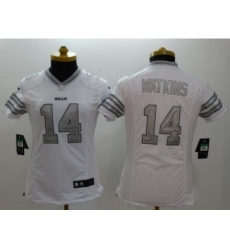 Women Nike Buffalo Bills #14 Sammy Watkins Platinum White Jerseys Women Nike Buffalo Bills #14 Sammy Watkins Platinum White Jerseys