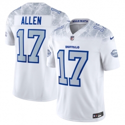 Youth Buffalo Bills 17 Josh Allen White 2025 F U S E Rivalries Vapor Untouchable Stitched Football Jersey