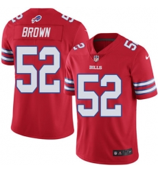 Youth Nike Bills #52 Preston Brown Red Stitched NFL Limited Rush Jersey Youth Nike Bills #52 Preston Brown Red Stitched NFL Limited Rush Jersey