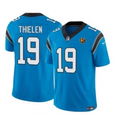 Men Carolina Panthers 19 Adam Thielen Blue 2023 F U S E With John Madden Patch Vapor Limited Stitched Football Jersey Men Carolina Panthers 19 Adam Thielen Blue 2023 F U S E With John Madden Patch Vapor Limited Stitched Football Jersey