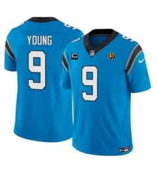 Men Carolina Panthers 9 Bryce Young Blue 2023 F U S E With 1 Star C Patch And John Madden Patch Vapor Limited Stitched Football Jersey Men Carolina Panthers 9 Bryce Young Blue 2023 F U S E With 1 Star C Patch And John Madden Patch Vapor Limited Stitched Football Jersey