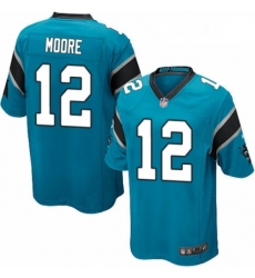 Mens Nike Carolina Panthers 12 DJ Moore Game Blue Alternate NFL Jersey Mens Nike Carolina Panthers 12 DJ Moore Game Blue Alternate NFL Jersey