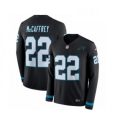 Mens Nike Carolina Panthers 22 Christian McCaffrey Limited Black Therma Long Sleeve NFL Jersey Mens Nike Carolina Panthers 22 Christian McCaffrey Limited Black Therma Long Sleeve NFL Jersey