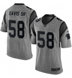 Mens Nike Carolina Panthers 58 Thomas Davis Limited Gray Gridiron NFL Jersey Mens Nike Carolina Panthers 58 Thomas Davis Limited Gray Gridiron NFL Jersey
