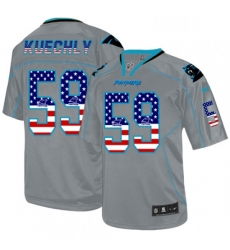 Mens Nike Carolina Panthers 59 Luke Kuechly Elite Grey USA Flag Fashion NFL Jersey Mens Nike Carolina Panthers 59 Luke Kuechly Elite Grey USA Flag Fashion NFL Jersey
