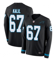 Nike Panthers #67 Ryan Kalil Black Team Color Men Stitched NFL Limited Therma Long Sleeve Jersey Nike Panthers #67 Ryan Kalil Black Team Color Men Stitched NFL Limited Therma Long Sleeve Jersey