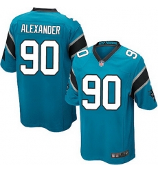 Nike Panthers #90 Frank Alexander Blue Team Color Mens Stitched NFL Elite Jersey Nike Panthers #90 Frank Alexander Blue Team Color Mens Stitched NFL Elite Jersey