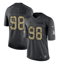 Nike Panthers #98 Star Lotulelei Black Mens Stitched NFL Limited 2016 Salute to Service Jersey Nike Panthers #98 Star Lotulelei Black Mens Stitched NFL Limited 2016 Salute to Service Jersey
