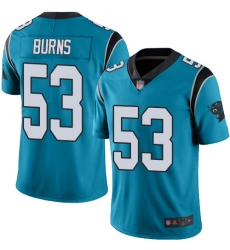 Panthers 53 Brian Burns Blue Men Stitched Football Limited Rush Jersey Panthers 53 Brian Burns Blue Men Stitched Football Limited Rush Jersey