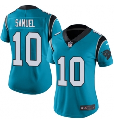Nike Panthers #10 Curtis Samuel Blue Womens Stitched NFL Limited Rush Jersey Nike Panthers #10 Curtis Samuel Blue Womens Stitched NFL Limited Rush Jersey