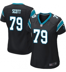 Nike Panthers #79 Chris Scott Black Team Color Women Stitched NFL Jersey Nike Panthers #79 Chris Scott Black Team Color Women Stitched NFL Jersey