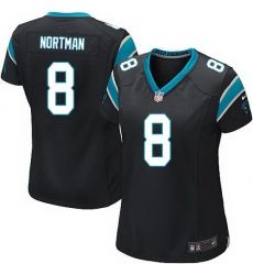 Nike Panthers #8 Brad Nortman Black Team Color Women Stitched NFL Jersey Nike Panthers #8 Brad Nortman Black Team Color Women Stitched NFL Jersey