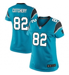 Nike Panthers #82 Jerricho Cotchery Blue Team Color Women Stitched NFL Jersey Nike Panthers #82 Jerricho Cotchery Blue Team Color Women Stitched NFL Jersey
