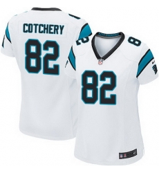 Nike Panthers #82 Jerricho Cotchery White Team Color Women Stitched NFL Jersey Nike Panthers #82 Jerricho Cotchery White Team Color Women Stitched NFL Jersey