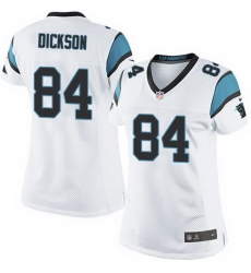 Nike Panthers #84 ED Dickson White Team Color Women Stitched NFL Jersey Nike Panthers #84 ED Dickson White Team Color Women Stitched NFL Jersey
