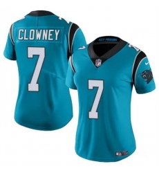 Women Carolina Panthers 7 Jadeveon Clowney Blue Stitched Jersey Women Carolina Panthers 7 Jadeveon Clowney Blue Stitched Jersey
