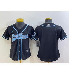 Women Carolina Panthers Blank Black With Patch Cool Base Stitched Baseball Jersey Women Carolina Panthers Blank Black With Patch Cool Base Stitched Baseball Jersey