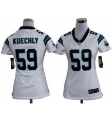 Women Nike Carolina Panthers 59# Kuechly White Nike NFL Jersey Women Nike Carolina Panthers 59# Kuechly White Nike NFL Jersey