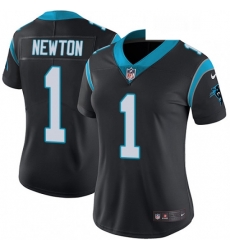 Womens Nike Carolina Panthers 1 Cam Newton Elite Black Team Color NFL Jersey
