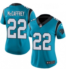 Womens Nike Carolina Panthers 22 Christian McCaffrey Limited Blue Rush Vapor Untouchable NFL Jersey Womens Nike Carolina Panthers 22 Christian McCaffrey Limited Blue Rush Vapor Untouchable NFL Jersey