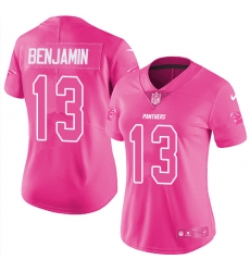Womens Nike Panthers #13 Kelvin Benjamin Pink Stitched NFL Limited Rush Fashion Jersey Womens Nike Panthers #13 Kelvin Benjamin Pink Stitched NFL Limited Rush Fashion Jersey