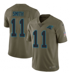Nike Panthers #11 Torrey Smith Olive Youth Stitched NFL Limited 2017 Salute to Service Jersey Nike Panthers #11 Torrey Smith Olive Youth Stitched NFL Limited 2017 Salute to Service Jersey