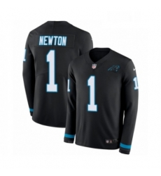 Youth Nike Carolina Panthers 1 Cam Newton Limited Black Therma Long Sleeve NFL Jersey Youth Nike Carolina Panthers 1 Cam Newton Limited Black Therma Long Sleeve NFL Jersey