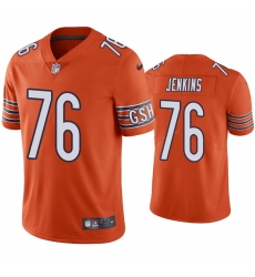 Men Bears 76 Teven Jenkins Orange Men Stitched NFL Limited Rush Jersey Men Bears 76 Teven Jenkins Orange Men Stitched NFL Limited Rush Jersey