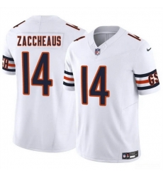Men Chicago Bears 14 Olamide Zaccheaus White 2025 F U S E  Vapor Stitched Football Jersey