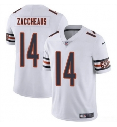 Men Chicago Bears 14 Olamide Zaccheaus White 2025 Vapor Stitched Football Jersey Men Chicago Bears 14 Olamide Zaccheaus White 2025 Vapor Stitched Football Jersey