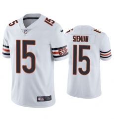 Men Chicago Bears 15 Trevor Siemian White Vapor Untouchable Limited Stitched Jersey Men Chicago Bears 15 Trevor Siemian White Vapor Untouchable Limited Stitched Jersey