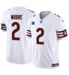 Men Chicago Bears 2 DJ Moore White 2024 F U S E With 1 Star C Patch Vapor Untouchable Limited Stitched Football Jersey Men Chicago Bears 2 DJ Moore White 2024 F U S E With 1 Star C Patch Vapor Untouchable Limited Stitched Football Jersey