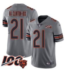 Men Chicago Bears 21 Ha Ha ClintonDix Limited Silver Inverted Legend 100th Season Football Jersey Men Chicago Bears 21 Ha Ha ClintonDix Limited Silver Inverted Legend 100th Season Football Jersey