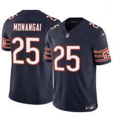 Men Chicago Bears 25 Kyle Monangai Navy 2025 F U S E  Vapor Untouchable Limited Stitched Football Jersey