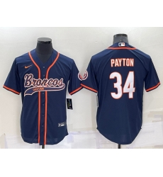 Men Chicago Bears 34 Walter Payton Navy Cool Base Stitched Baseball Jersey Men Chicago Bears 34 Walter Payton Navy Cool Base Stitched Baseball Jersey