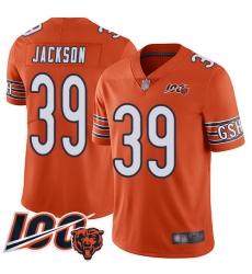Men Chicago Bears 39 Eddie Jackson Orange Alternate 100th Season Limited Football Jersey Men Chicago Bears 39 Eddie Jackson Orange Alternate 100th Season Limited Football Jersey