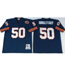 Men Chicago Bears 50 Mike Singletary Navy 1985 M&N Throwback Jersey Men Chicago Bears 50 Mike Singletary Navy 1985 M&N Throwback Jersey