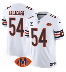 Men Chicago Bears 54 Brian Urlacher White 2025 F U S E With 4 Star C Patch VMH Patch Vapor Untouchable Limited Stitched Football Jersey Men Chicago Bears 54 Brian Urlacher White 2025 F U S E With 4 Star C Patch VMH Patch Vapor Untouchable Limited Stitched Football Jersey