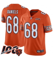 Men Chicago Bears 68 James Daniels Orange Alternate 100th Season Limited Football Jersey Men Chicago Bears 68 James Daniels Orange Alternate 100th Season Limited Football Jersey
