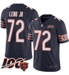 Men Chicago Bears 72 Charles Leno Navy Blue Team Color 100th Season Limited Football Jersey Men Chicago Bears 72 Charles Leno Navy Blue Team Color 100th Season Limited Football Jersey