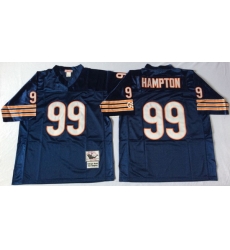 Men Chicago Bears 99 Dan Hampton Navy M&N 1985 Throwback Jersey Men Chicago Bears 99 Dan Hampton Navy M&N 1985 Throwback Jersey
