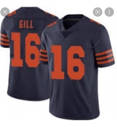Men Nike Chicago Bears #16 Gill Navy Rush Stitched Jersey Men Nike Chicago Bears #16 Gill Navy Rush Stitched Jersey