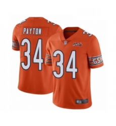 Mens Chicago Bears 34 Walter Payton Orange Alternate 100th Season Limited Football Jersey Mens Chicago Bears 34 Walter Payton Orange Alternate 100th Season Limited Football Jersey