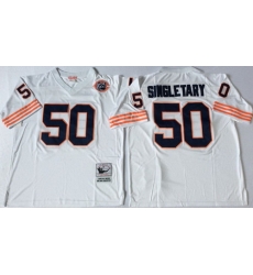 Mitchell Ness Bears #50 Mike Singletary White Throwback Stitched NFL Jerseys Mitchell Ness Bears #50 Mike Singletary White Throwback Stitched NFL Jerseys