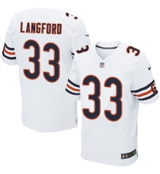 Nike Bears #33 Jeremy Langford White Mens Stitched NFL Elite Jersey Nike Bears #33 Jeremy Langford White Mens Stitched NFL Elite Jersey