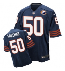Nike Bears #50 Jerrell Freeman Navy Blue Throwback Mens Stitched NFL Elite Jersey Nike Bears #50 Jerrell Freeman Navy Blue Throwback Mens Stitched NFL Elite Jersey